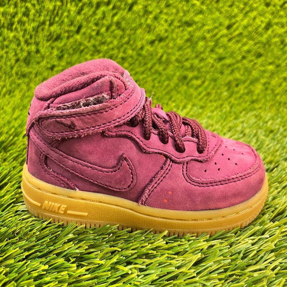 Nike Air Force 1 Mid WB Toddler Size 6C Purple Athletic Basketball Shoes Sneaker
